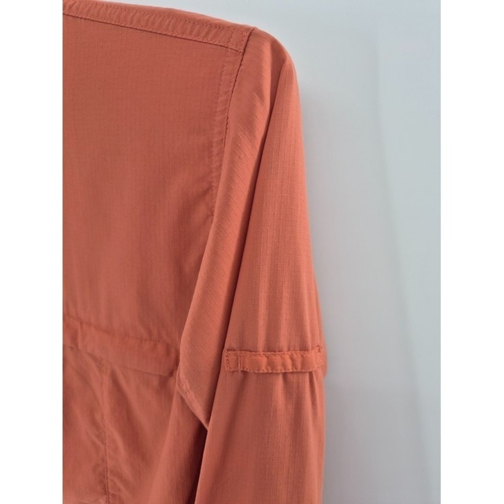Columbia GRT Women's Omni-Dry Shirt L Terracotta Nylon Vented Hiking Travel Top - Picture 4 of 11
